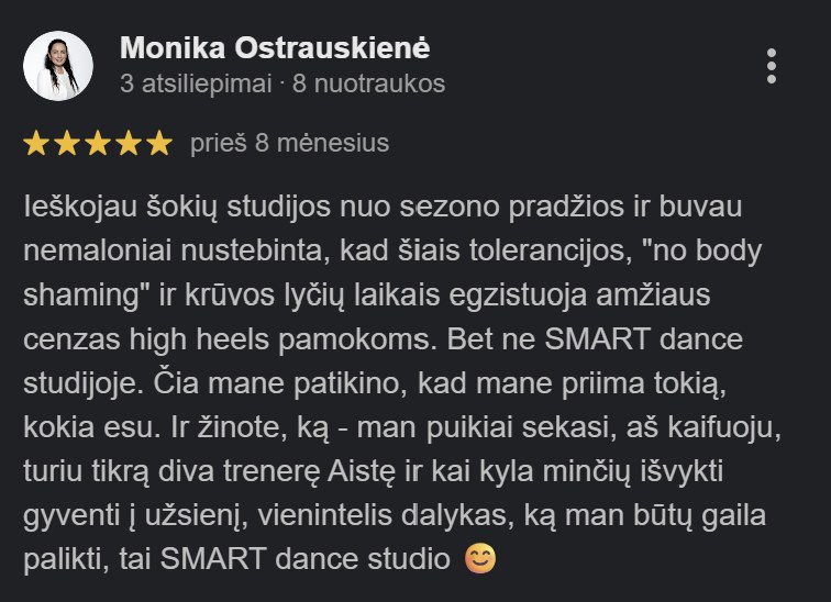 Google atsiliepimas – Monika Ostrauskienė