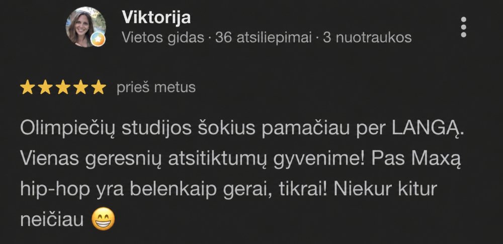 Google atsiliepimas – Viktorija